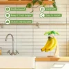 Decorative Wooden Banana Tree Rack with Hooks