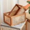 Vintage Rattan Storage Basket