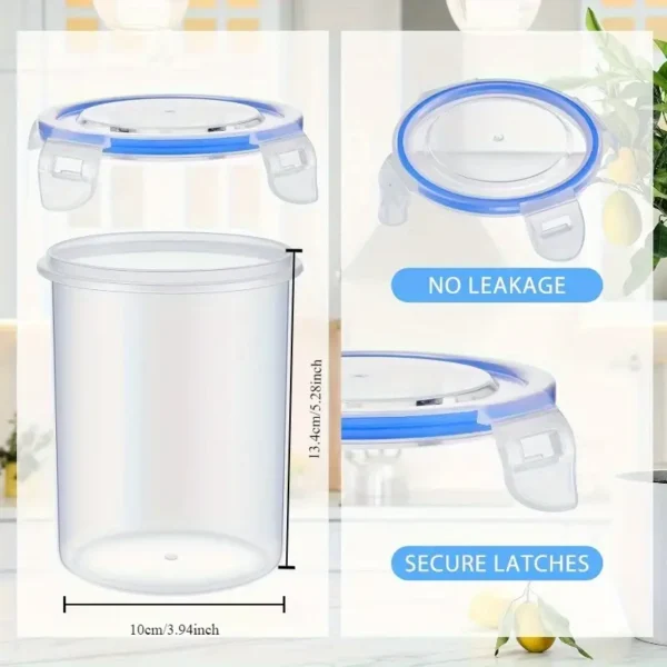 Transparent Snap-On Plastic Storage Cans