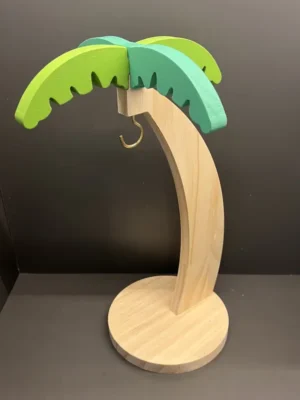 Decorative Wooden Banana Tree Rack with Hooks