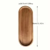 Faridabio 4pcs Oval Light Luxury Retro Wooden Plates