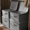 Extra Large Canvas Folding Storage Box Set