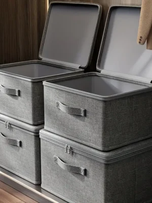 Extra Large Canvas Folding Storage Box Set