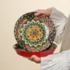 Bohemian Style Ceramic Dinner Plates (Random Colour)