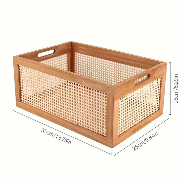 Vintage Rattan Storage Basket