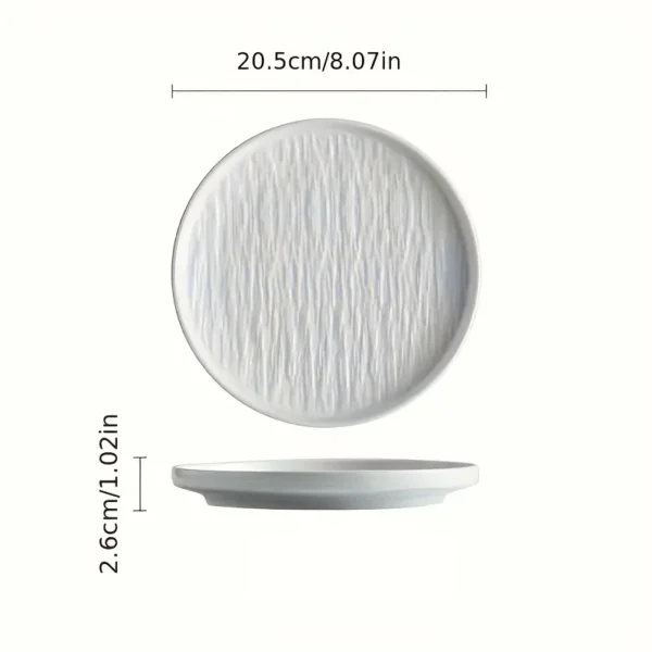 Textured Rock Ceramic Steak Plates