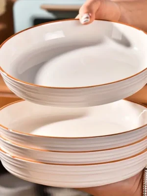 Elegant Ceramic Dinner Plates Set