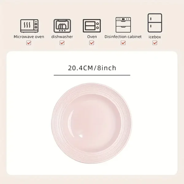 8-Inch Ceramic Breakfast and Dining Plates