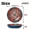Bohemian Style Ceramic Dinner Plates (Random Colour)