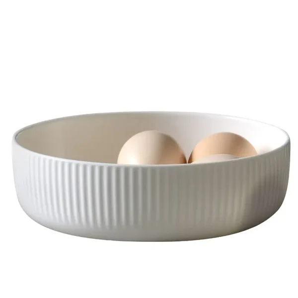 Bone China Vertical Stripe Salad Bowls