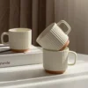 Japanese-Style Retro Classic Striped Ceramic Coffee Mug