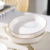 Elegant Ceramic Dinner Plates Set