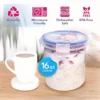 16 Oz Reusable Plastic Containers - Vacuum Sealed