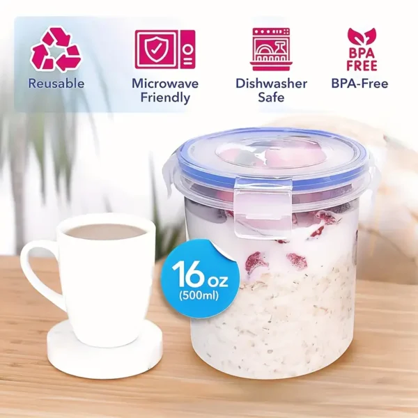 16 Oz Reusable Plastic Containers - Vacuum Sealed
