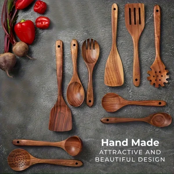 10pcs Premium Teak Cookware Set