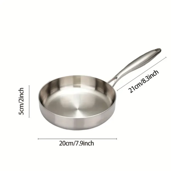 Three-Layer Stainless Steel Flat Fry Pan