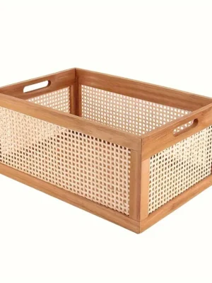 Vintage Rattan Storage Basket