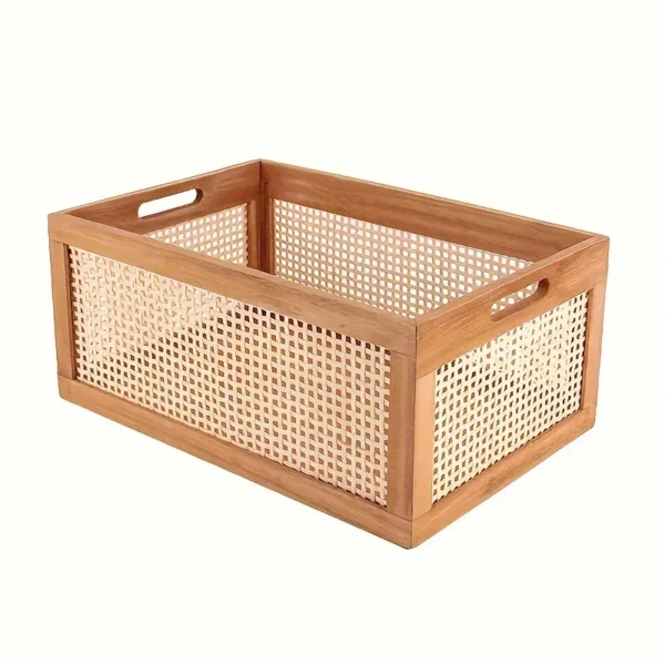 Vintage Rattan Storage Basket