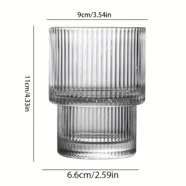 Striped Coffee Cup Glass