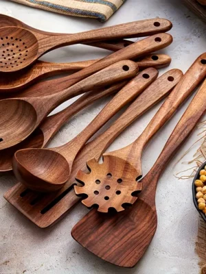 10pcs Premium Teak Cookware Set