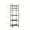 6-Tier Adjustable Rolling Metal Storage Cart with Wheels