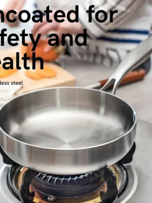 Three-Layer Stainless Steel Flat Fry Pan