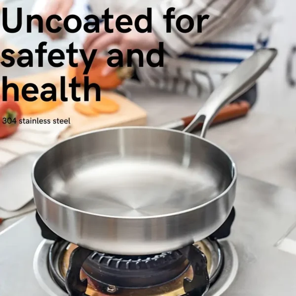 Three-Layer Stainless Steel Flat Fry Pan
