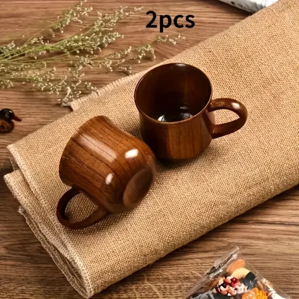 Wooden Coffee Mug Set