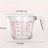 Glass Measuring Cup with Scale and Handle