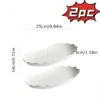 Elegant White Ceramic Fish Plates