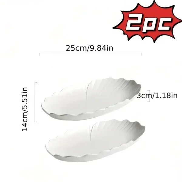 Elegant White Ceramic Fish Plates