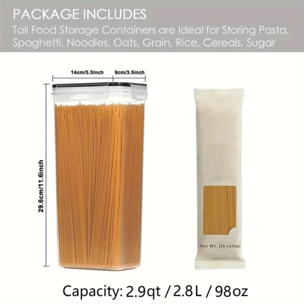 4pcs 2.8L Airtight Food Storage Containers
