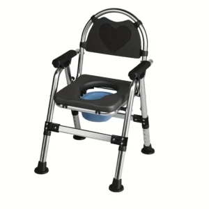 1pc Black Commode Portable Toilet