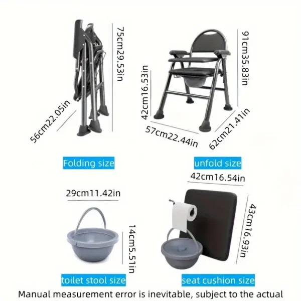 Adjustable Elderly Toilet Chair
